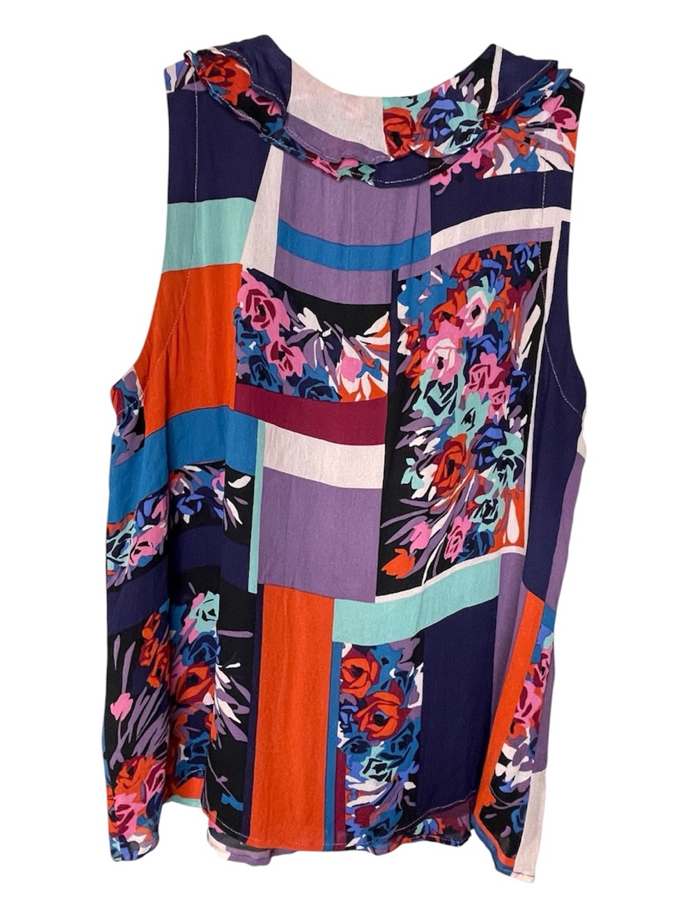 Anthropologie Maeve Multi‑Color Floral Patchwork Sleeveless Camisole Sz S - Picture 3 of 5